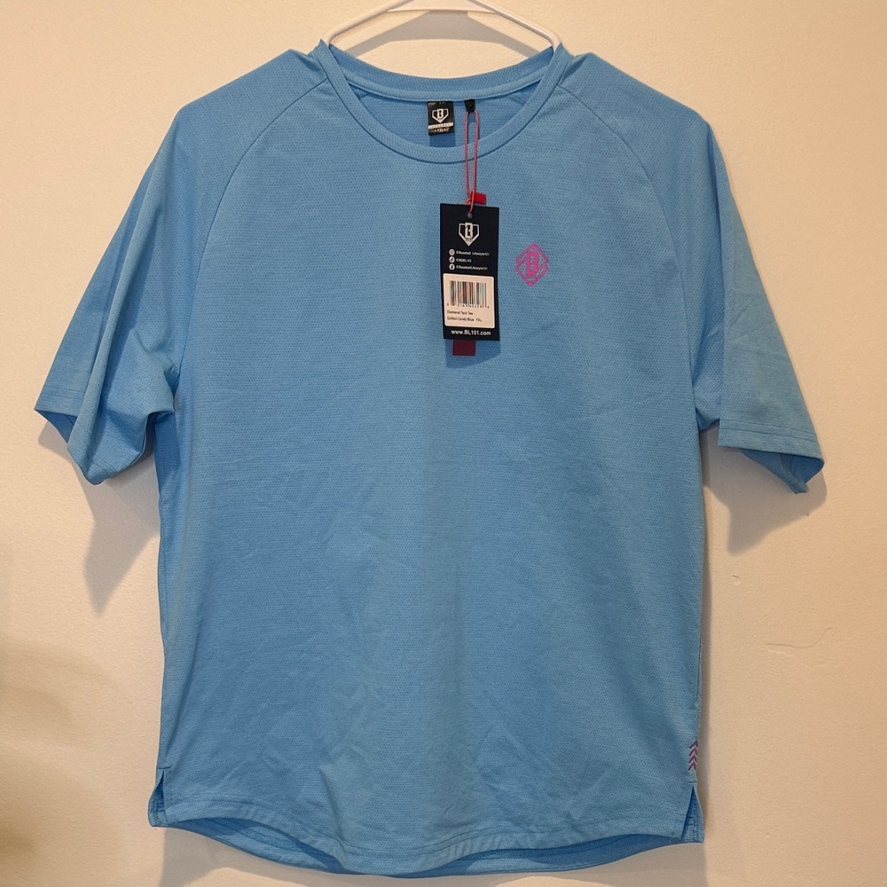 Baseball Lifestyle 101 Youth Boys XL - Light Blue T- Shirt